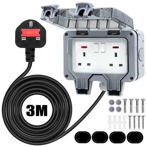 3 gang exterior electrical box|waterproof triple outlet for vehicle.